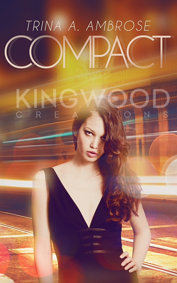 sexy woman in a black dress on a dark city street - premade book cover design