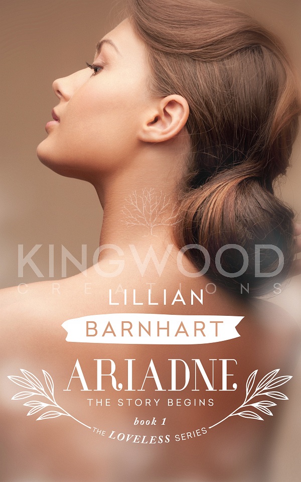 dreamy portrait of a woman seen from the back - premade book cover design