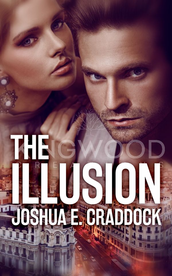 mysterious couple over a cityscape of Paris - premade for sale