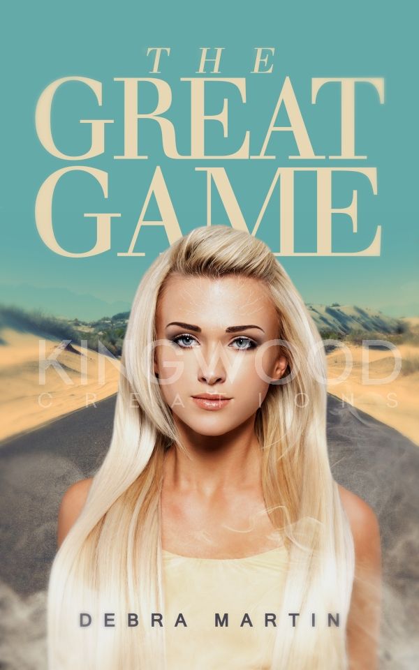gorgeous blonde girl in an empty street - cover design for sale