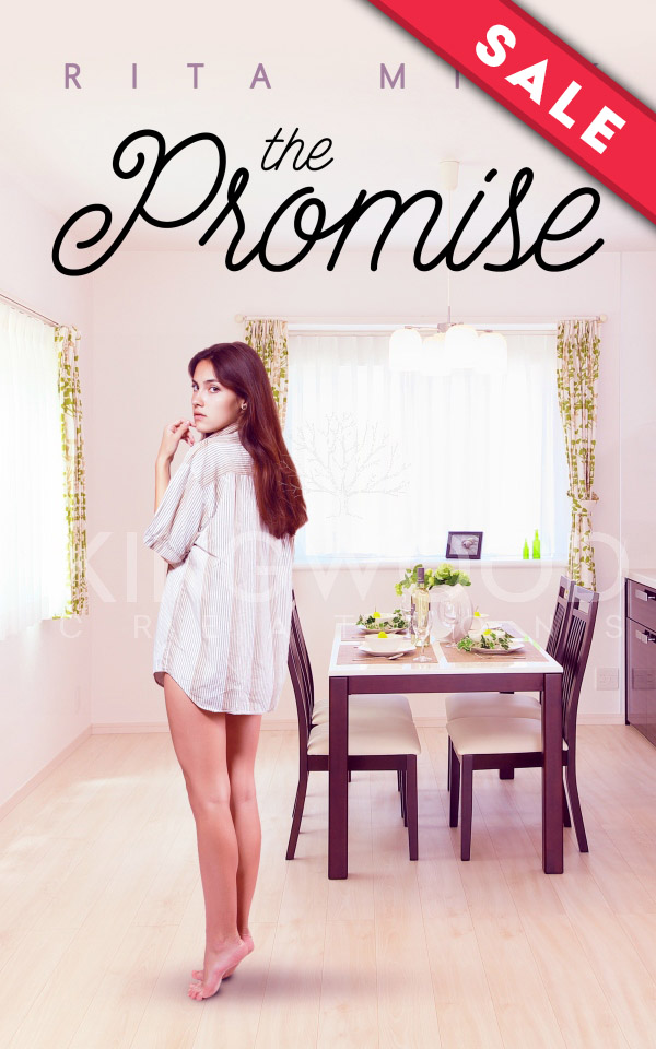 woman looking back over her shoulder in a room - cover design