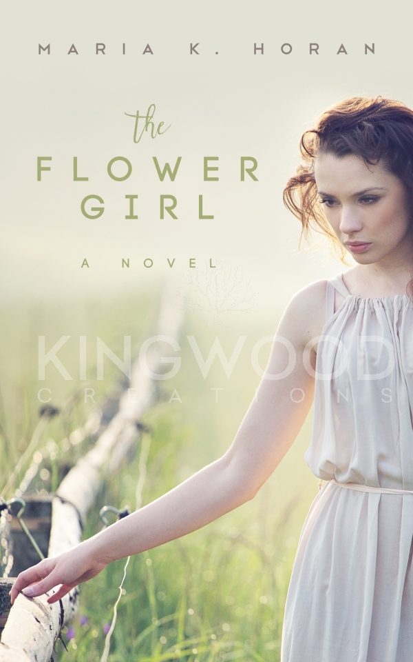 gorgeous woman in a field - premade book cover design