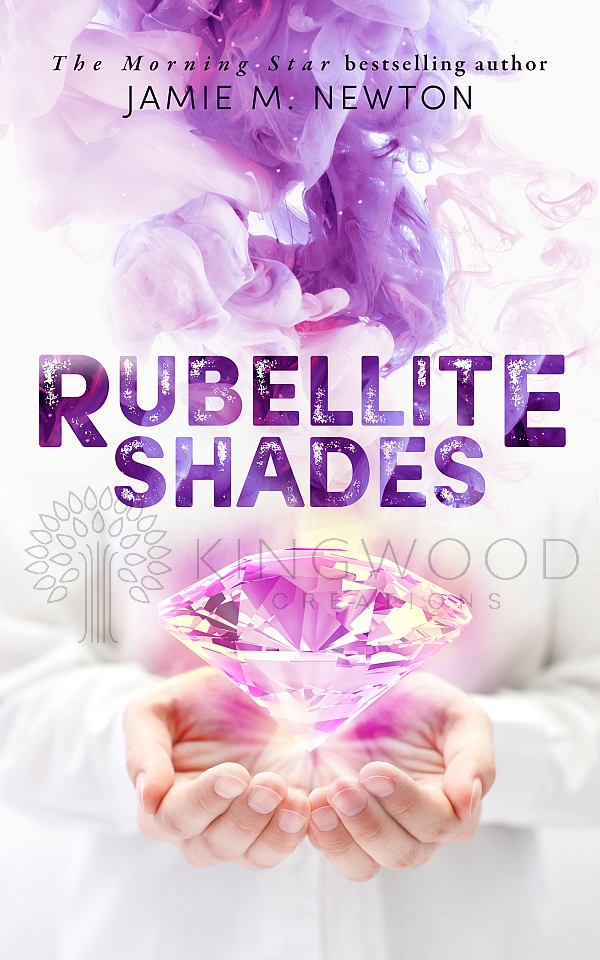 pair of hands holding a large pink diamond - premade book cover design