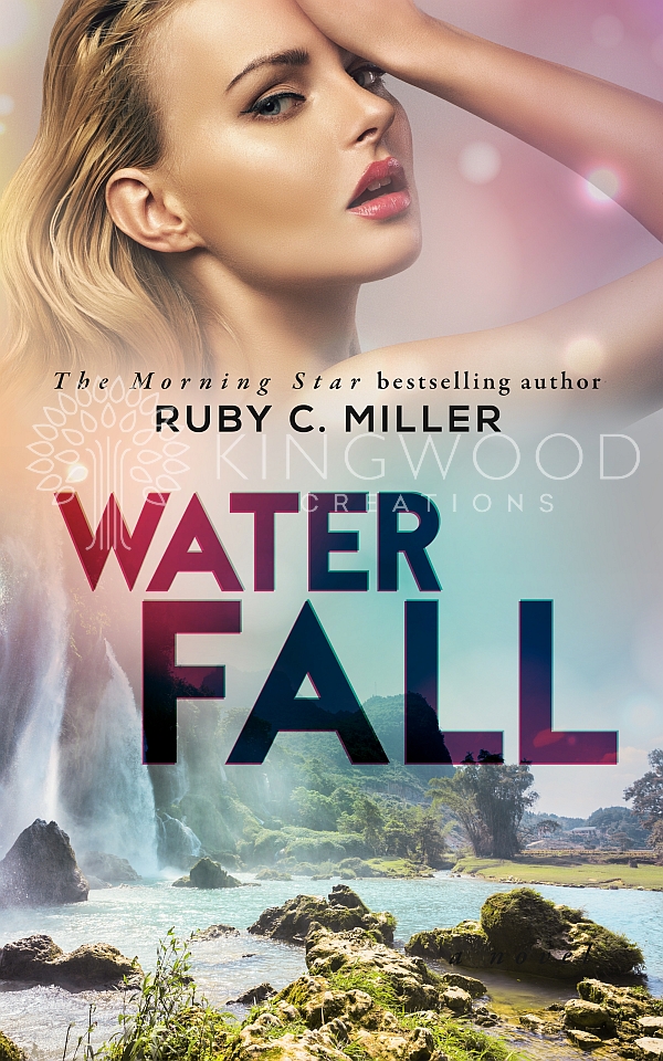 sexy woman on a waterfall background - ebook cover for sale