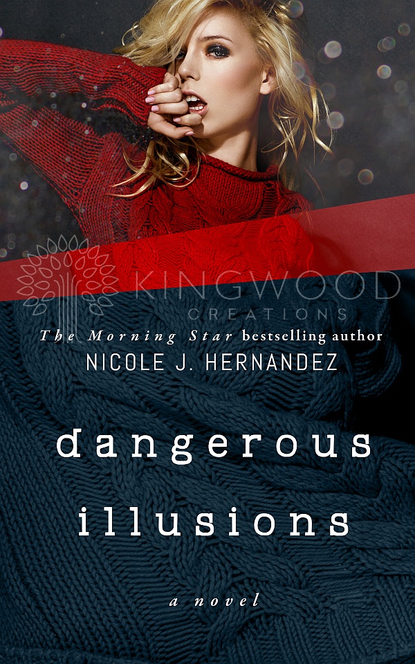 gorgeous blonde woman on a dark background - premade book cover design