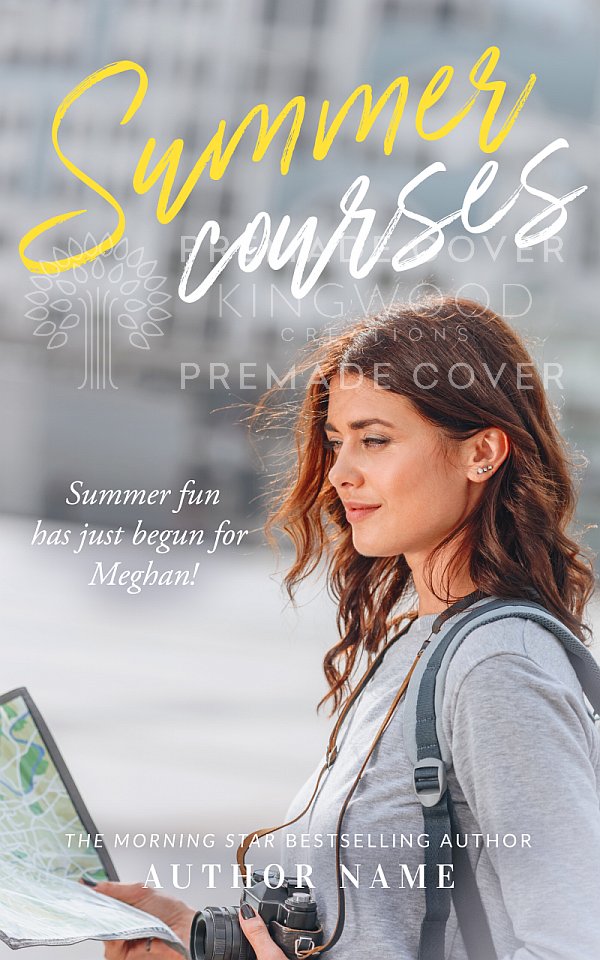 beautiful girl looking at city map