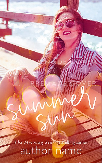 summer sun contemporary romance premade book cover design