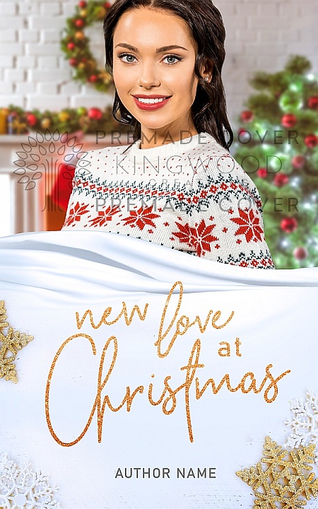 New love at Christmas 200 - christmas small town romance premade cover full