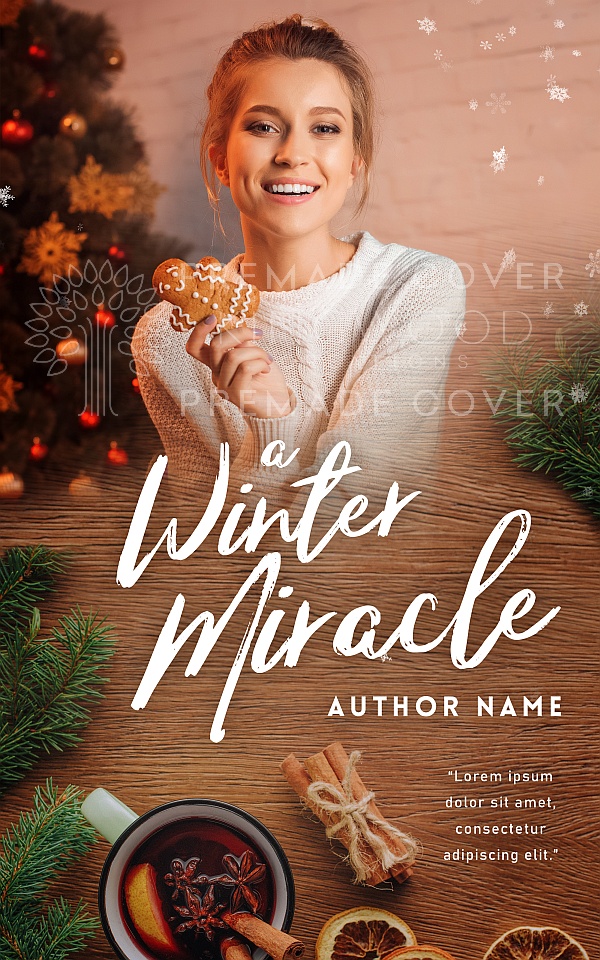 a winter miracle 200 - christmas winter premade book cover full