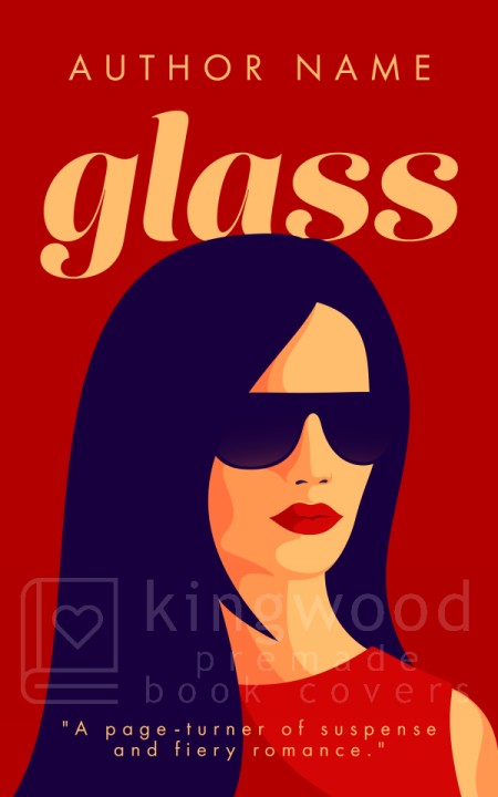 illustration of a woman wearing sun glasses - book cover art