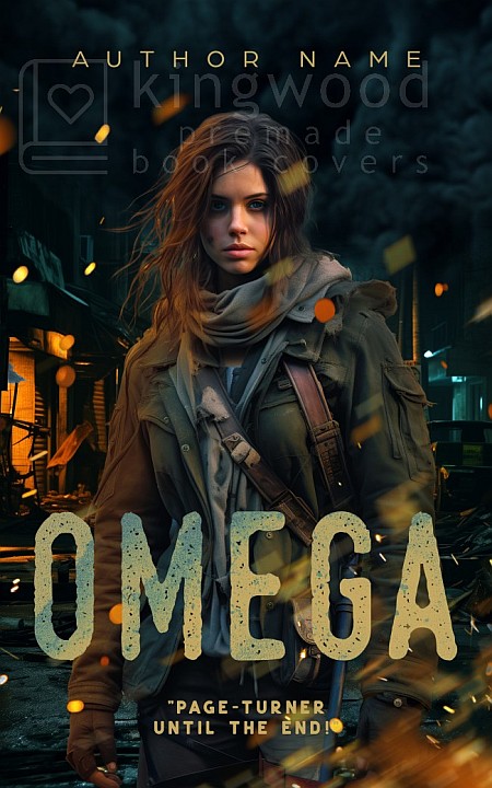 Omega - dystopia apocalyptic horror survival premade cover design smll