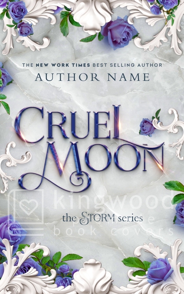 Roses and marble dark fantasy romance paranormal premade book cover
